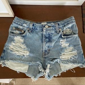 Calvin Klein high rise vintage cut off shorts size 3